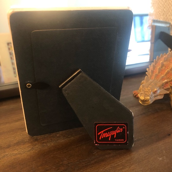 Handmade Vintage Illustration Weave Paper Art Bunny Rabbit Moths in Frame - Picture 6 of 6